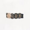 Vintage Disc Elastic Waist Belt - Wide Polyurethane Band