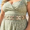 Textured X-Link Chain Belt - Iron Finish, Plus Size