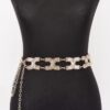 Textured X-Link Chain Belt - Iron Finish, Plus Size