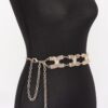 Textured X-Link Chain Belt - Iron Finish, Plus Size