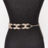 Textured X-Link Chain Belt - Iron Finish, Plus Size