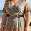 Horsebit Buckle Stretch Elastic Plus-Size Belt