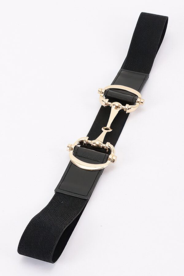 Horsebit Buckle Stretch Elastic Plus-Size Belt