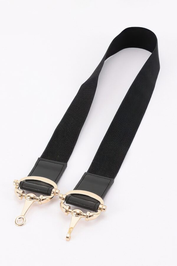 Horsebit Buckle Stretch Elastic Plus-Size Belt