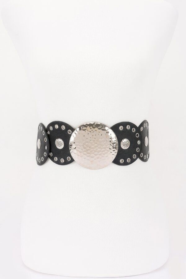 Plus-Size Vintage Disc Belt - Wide Elastic