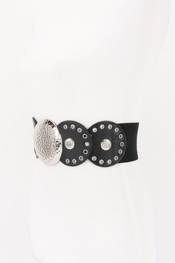 Plus-Size Vintage Disc Belt - Wide Elastic