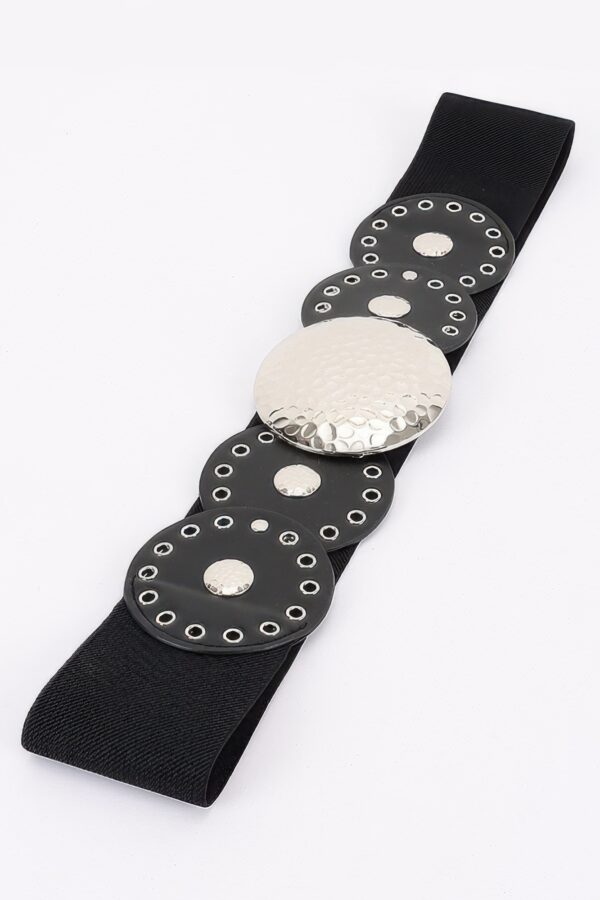 Plus-Size Vintage Disc Belt - Wide Elastic