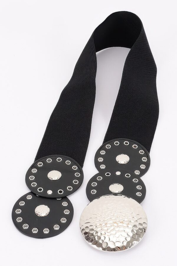 Plus-Size Vintage Disc Belt - Wide Elastic