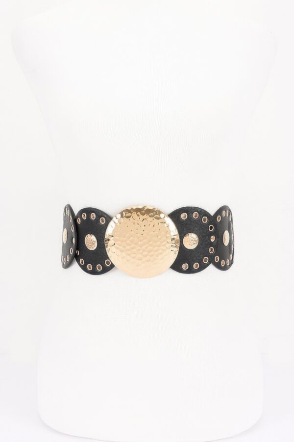 Plus-Size Vintage Disc Belt - Wide Elastic