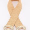 Plus-Size Faux Straw Elastic Belt with Double-Ring Buckle