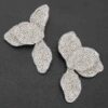 Oversized Four-Leaf Rhinestone Statement Earrings