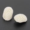 Oval Pearl Cluster Rhinestone Stud Earrings