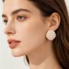 Pearl Cluster Clip-On Earrings with Gold-Tone Accents