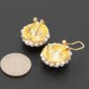 Pearl Cluster Clip-On Earrings with Gold-Tone Accents