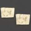 Trapezoid Metal Earrings with Woven Texture