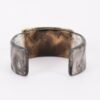 Mixed-Material Open Cuff Bracelet - Marbled Resin