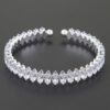 Marquise Cubic Zirconia Cuff Bracelet - Sparkling Band