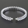 Marquise Cubic Zirconia Cuff Bracelet - Sparkling Band