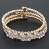 Layered Multi-Strand Rhinestone Beaded Bracelet
