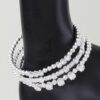 Layered Multi-Strand Rhinestone Beaded Bracelet
