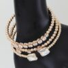 Multi-Strand Cubic Zirconia Beaded Bracelet