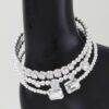 Multi-Strand Cubic Zirconia Beaded Bracelet