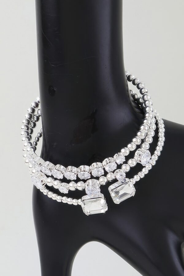 Multi-Strand Cubic Zirconia Beaded Bracelet