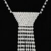 Bejeweled Tie Drop Necklace - Mixed Crystal Pendant