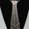 Bejeweled Tie Drop Necklace - Mixed Crystal Pendant