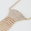 Bejeweled Tie Drop Necklace - Mixed Crystal Pendant