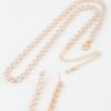 Square-Cut Cubic Zirconia Choker Necklace Set - Rose Gold
