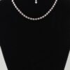Square-Cut Cubic Zirconia Choker Necklace Set - Rose Gold