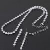 Square-Cut Cubic Zirconia Choker Necklace Set - Rose Gold
