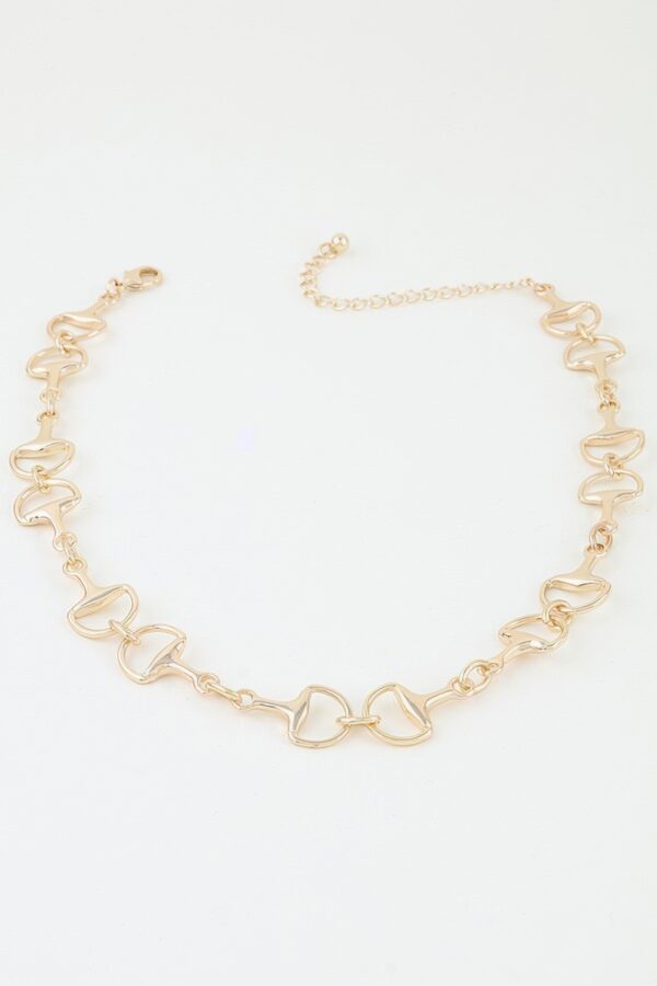 Toggle Chain Choker Necklace - Polished Gold-Tone