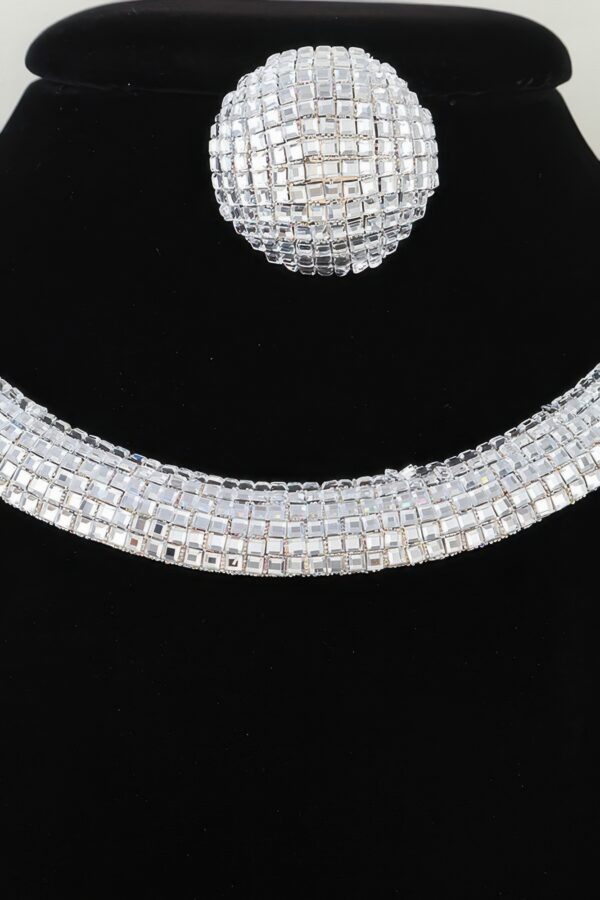 Multi-Row Disco Chain Choker Set - Gunmetal & Gold