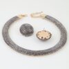 Multi-Row Disco Chain Choker Set - Gunmetal & Gold