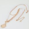 Three-Strand Hammered Toggle Necklace with Pearls