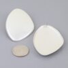 Polished Plate Drop Earrings - Matte Gold Teardrop