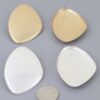 Polished Plate Drop Earrings - Matte Gold Teardrop