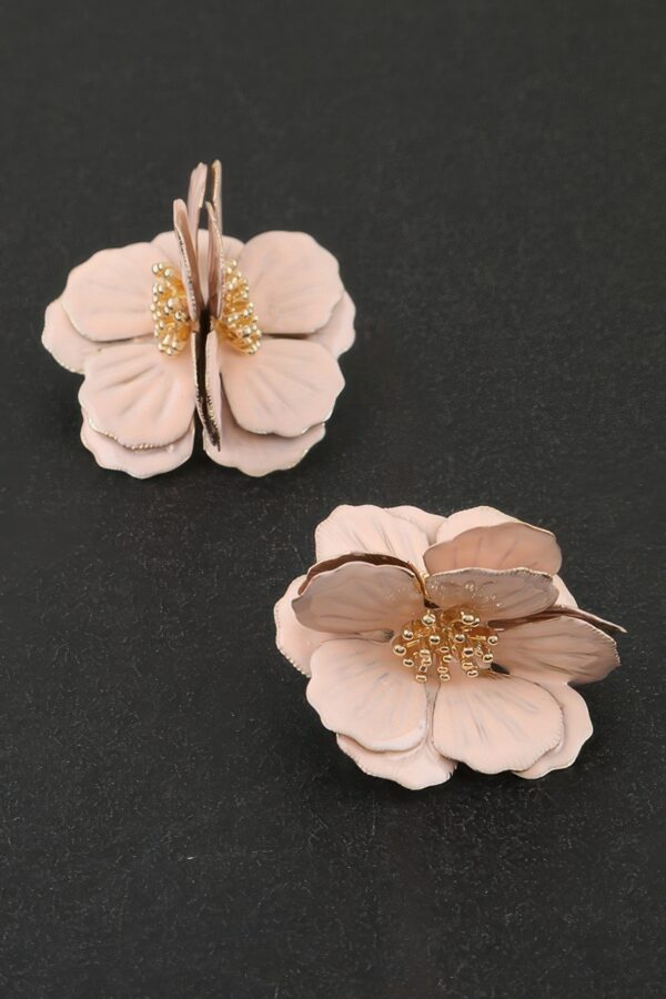 Blossom Earrings - Layered 3D Blush Petals