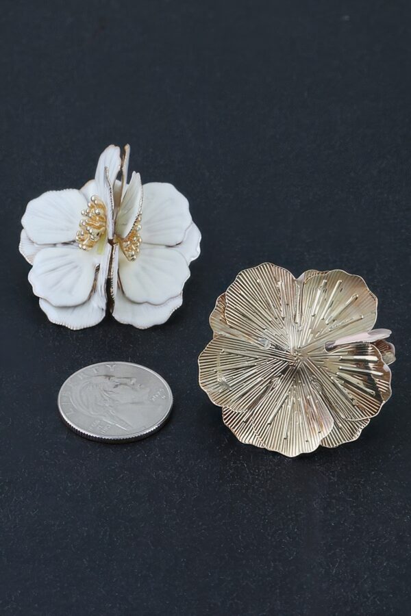 Blossom Earrings - Layered 3D Blush Petals