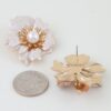 Marble Swirl Blossom Earrings - Pink & Lavender