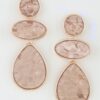Marble Brick Drop Earrings - Geometric Mosaic Dangles
