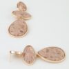 Marble Brick Drop Earrings - Geometric Mosaic Dangles