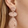 Marble Brick Drop Earrings - Geometric Mosaic Dangles