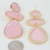 Marble Brick Drop Earrings - Geometric Mosaic Dangles