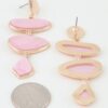 Multi Marble Drop Earrings - Cascading Stone Silhouette