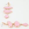 Multi Marble Drop Earrings - Cascading Stone Silhouette