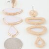 Multi Marble Drop Earrings - Cascading Stone Silhouette