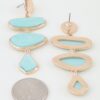 Multi Marble Drop Earrings - Cascading Stone Silhouette